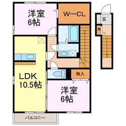 ロイヤル・ロッシーニＢの物件間取画像